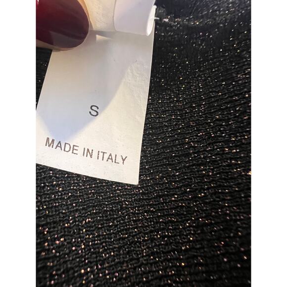 Brunello Cucinelli Metallic V-Neck Long Sleeve Top - Picture 11 of 12